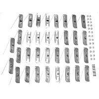69-72 Complete Lower Side Molding Clip Kit, Longbed, Metal Push-in  & Screw Type