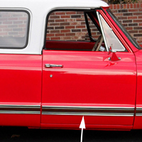 69-72 Blazer Lower Door Molding, Black, RH