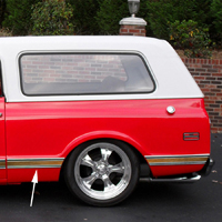 69-72 Blazer Lower Front Quarter Panel Molding, Woodgrain, LH