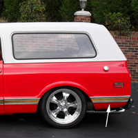 69-72 Blazer Lower Rear Quarter Panel Molding, Woodgrain, LH