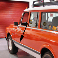 69-72 Suburban Lower Door Molding, Black, LH