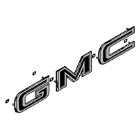 69-72 GMC Tailgate Band Letters, Chrome & Black