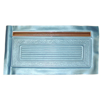 70-71 Door Panel Skins, Original Scroll Style, Bright Blue Vinyl, Pair