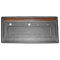 70-71 Door Panels Complete, Black, Pair