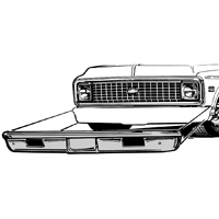 71-72 Chevrolet Front Bumper, Chrome