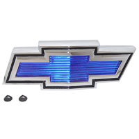 71-72 Chevrolet Grill Emblem, Bowtie, Chrome w/ Blue Insert