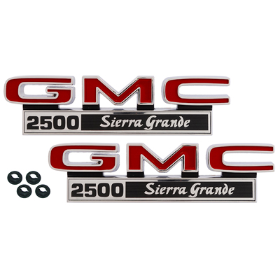 71-72 GMC Front Fender Emblems, 
