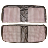 71-72 Pick-up Seat Cover Kit, Bench, Houndstooth, Black w/ Black & White Inserts