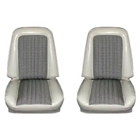 71-72 Pick-up Seat Cover Kit, Bucket, Houndstooth, White w/ Black/ White Inserts