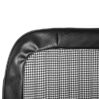 71-72 Suburban Rear Seat Cover Kit, Bench, Black w/ Black/ White Houndstooth Inserts