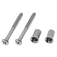 72 Door Reinforcement Bezel & Screw Kit, Chrome 4 Pcs.