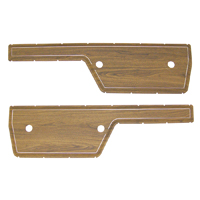 72 Interior Door Panel Inserts, Woodgrain on Aluminum, Pr.