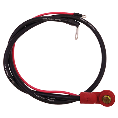 72 Chevrolet/ GMC Truck V8 Small Block 4wd Positive Battery Cable, Red, Side Post