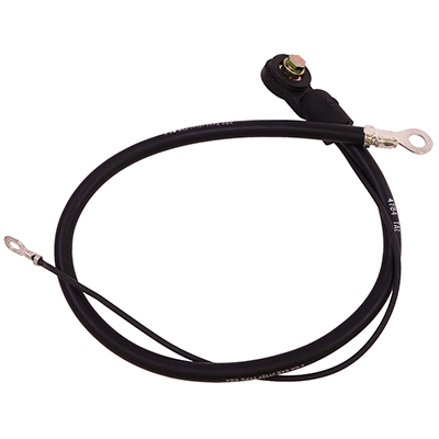72 Chevrolet/ GMC Truck V8 Small Block Negative Ground Battery Cable, Black, Side Post