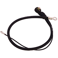 72 Chevrolet/ GMC Truck V8 Small Block Negative Ground Battery Cable, Black, Side Post