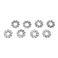 73-87 Ground Wire Star Washers, 1/4 Size, 8 Pieces