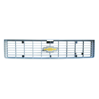 73-74 Chevrolet Grill, Silver Reproduction w/ Foil Emblem Insert