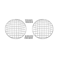 73-80 Chevrolet/GMC Truck Headlight Rock Guards, Includes Clips, Pair