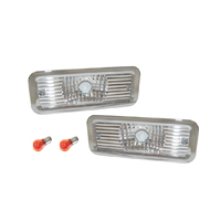 73-80 Truck Custom Clear Park Light Lenses W/Round Headlights, Pair