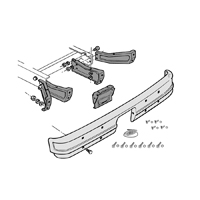 73-80 Fleetside Rear Bumper & Bracket Kit