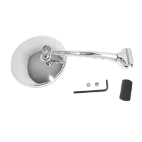 4 Inch Round Peep Mirror w/ Straight Chrome Arm, Stainless