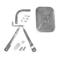 73-87 10 1/2 x 7 1/2 Low Mount Universal Chrome Exterior Mirror