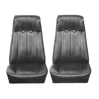 73-87 Blazer Front High Back Buckets, Vinyl Seat Upholstery, Black
