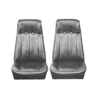 73-87 Blazer Front High Back Buckets, Vinyl Seat Upholstery, Light Blue