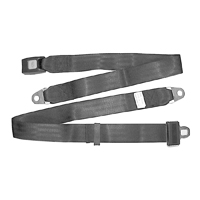 73-87 Universal Seat Belt, W/ Plastic Buckle, Black