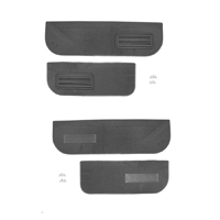 73-74 4 Pcs 80/20 Loop Door Panel Carpet Set, Black