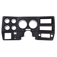 73-74 Chevrolet / GMC Dash Instrument Bezel, Black & Chrome, with A/C