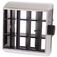 73-87 Truck AC Vent, Lower, LH, Square, Chrome w/ Black Inserts