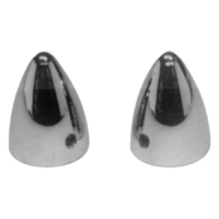 73-84 Windshield Wiper Shaft Covers, Bullets Chrome, 5/8