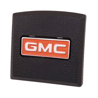 73-77 GMC Truck Horn Cap, Black w/ Red Details