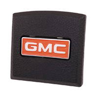 73-77 GMC Truck Horn Cap, Black w/ Red Details