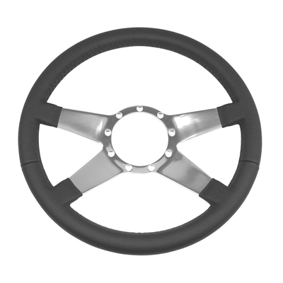 67-81 Camaro Volante Steering Wheel, Black 4 Spoke