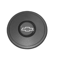 Volante Steering Wheel Horn Cap, Black Plastic W/ Silver Emblem