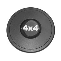 Volante 4x4 Steering Wheel Horn Cap, Black Plastic W/ Emblem.