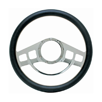 Black Cruiser Style Billet Aluminum Steering Wheel