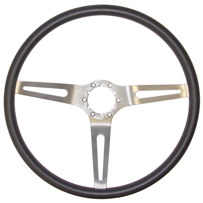 67-70 Chevrolet Car Cushion Grip Steering Wheel, Black