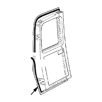 80-91 Sub Rear Cargo Door Weatherstrip, LH