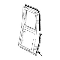 80-91 Sub Rear Cargo Door Weatherstrip, RH