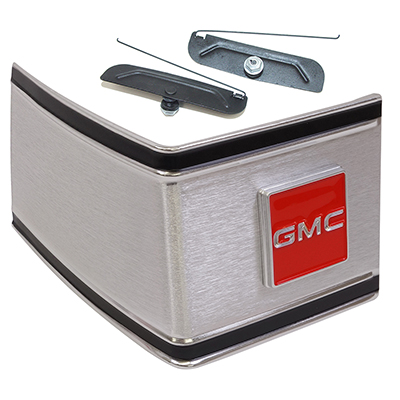 73-80 GMC Upper Rear Cab Molding with GMC Emblem, RH