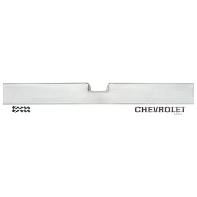 73-80 Chevrolet  Fleetside Truck Tailgate Band, Brushed Aluminum, with Chevrolet Emblem
