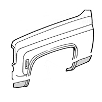73-80 Front Fender Patch Panel LH , Front of Tire