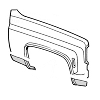 73-80 Front Fender Patch Panel LH , Front of Tire