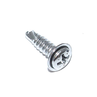 #8 x 5/8 Chrome Screw W/ Small Washer Head