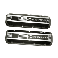 Big Block, Black Powder Coated Aluminum Valve Covers