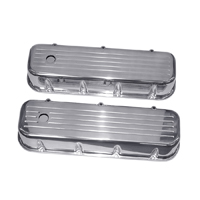Polished Ball Milled Aluminum Valve Covers -Big Block, Tall Style