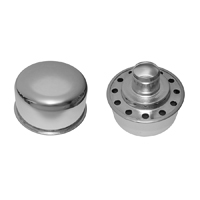 Universal, Chrome Breather Cap Push In Type, W/ Large Neck